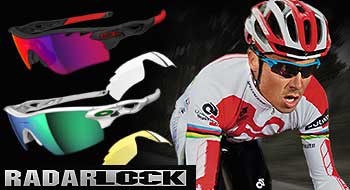 Oakley Radarlock τα κορυφαία ποδηλατικά γυαλιά με 2ο ανταλλακτικό φακό σε ανοιχτό χρώμα